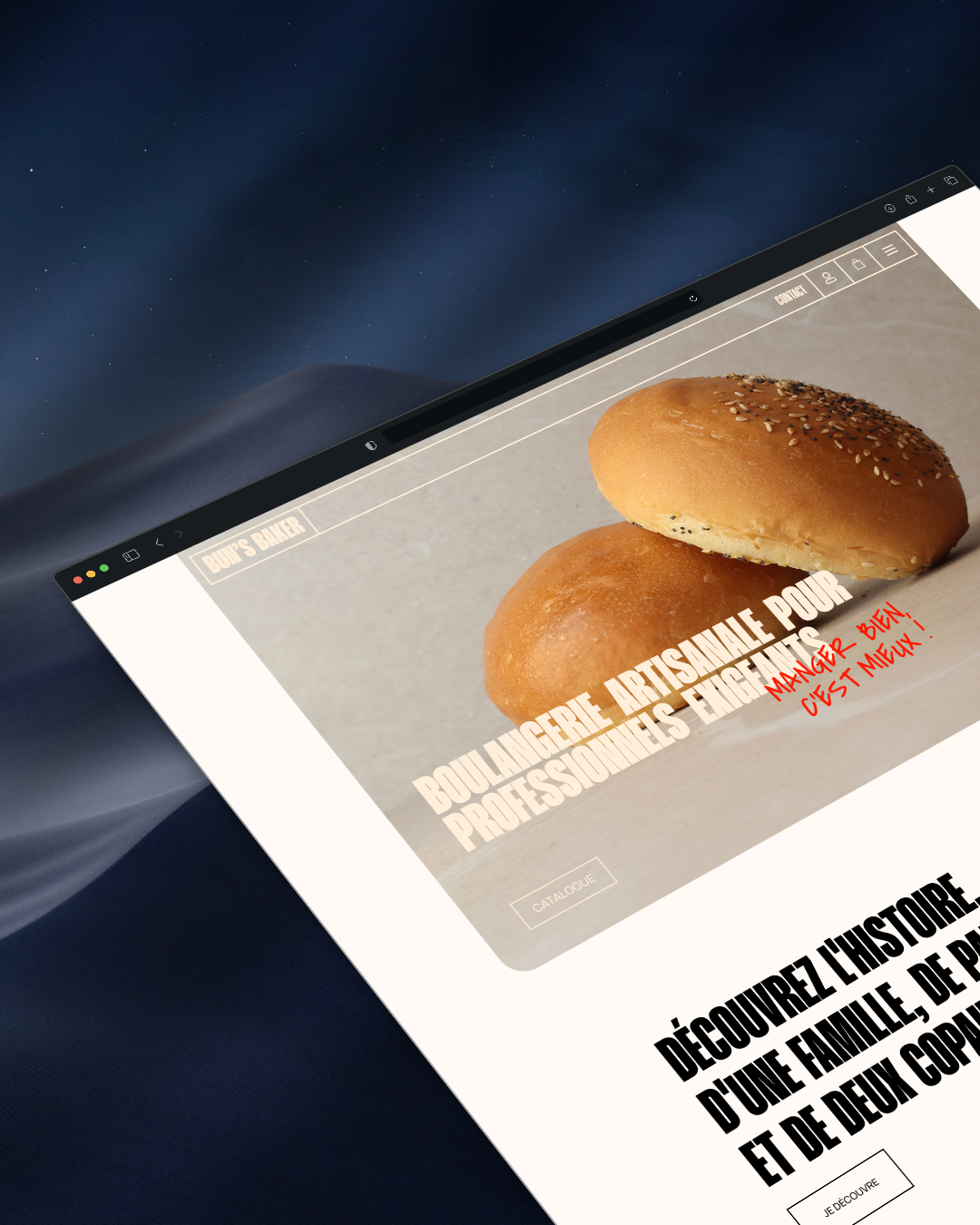 Présentation du site de Bun'sBaker en mode prenium sur NjakaDev