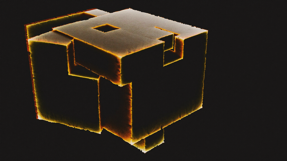 Illustration abstraite de formes géométriques superposées façon fondations architecturales, évoquant la durabilité d'un site web